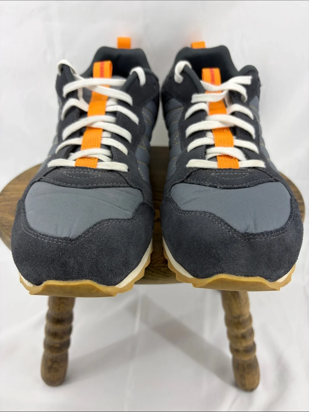 Merrell Alpine Sneaker Retro Tennis Shoes in Ebony w/ Orange Accents, Mens 10.5